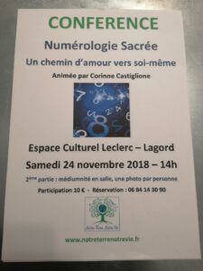 Conférence Numérologie sacrée - samedi 29 novembre 2018 1