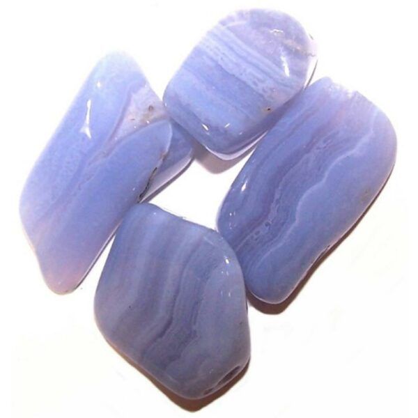 Calcédoine bleue - pierre roulée 1